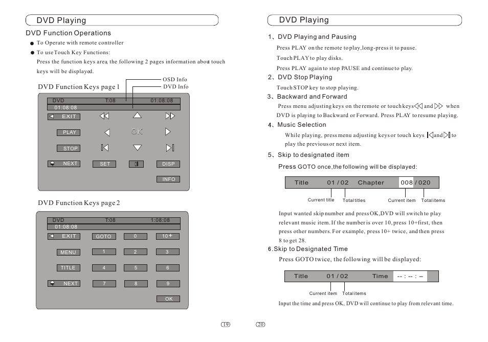 Т³гж 12, Dvd playing | Performance Teknique ICBM-1-TOUCH User Manual | Page 12 / 20