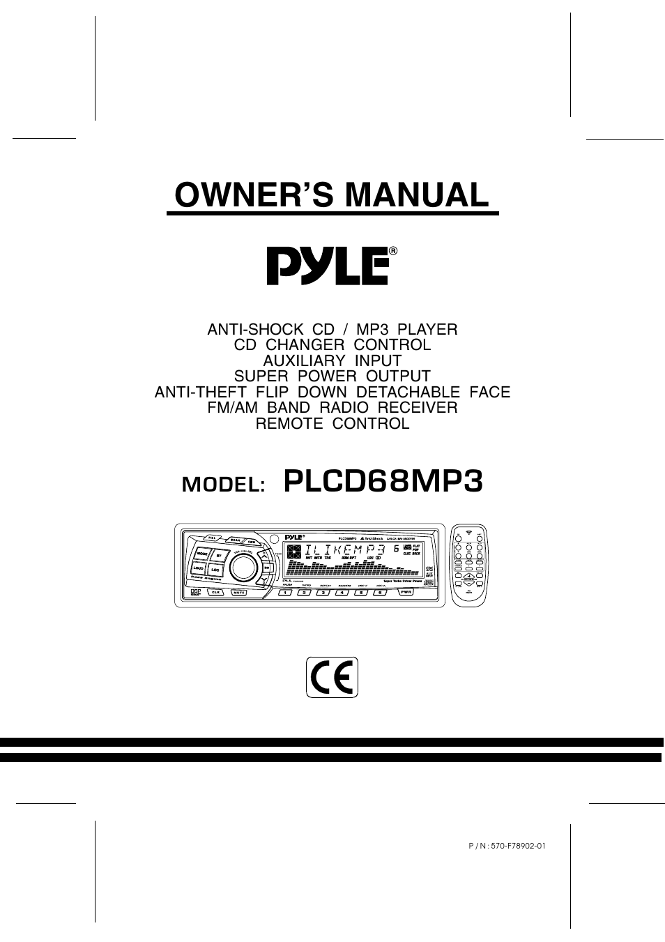 PYLE Audio PYLE Plus Series PLCD68MP3 User Manual | 6 pages