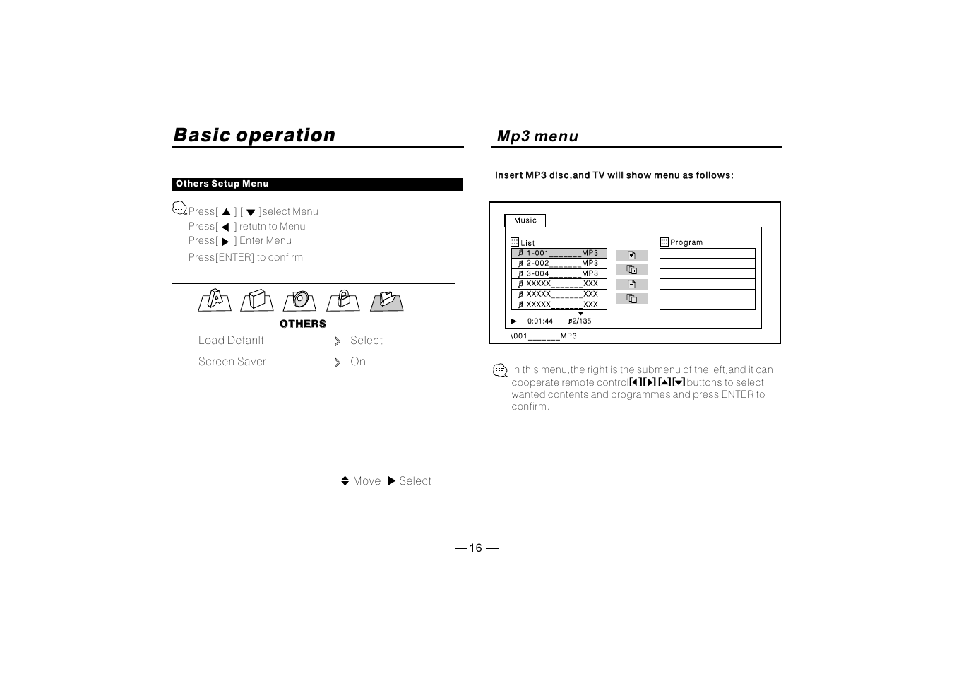 Basic operation, Mp3 menu | PYLE Audio PLD182 User Manual | Page 17 / 21
