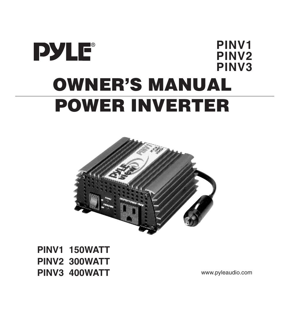 PYLE Audio PLINV3 User Manual | 9 pages