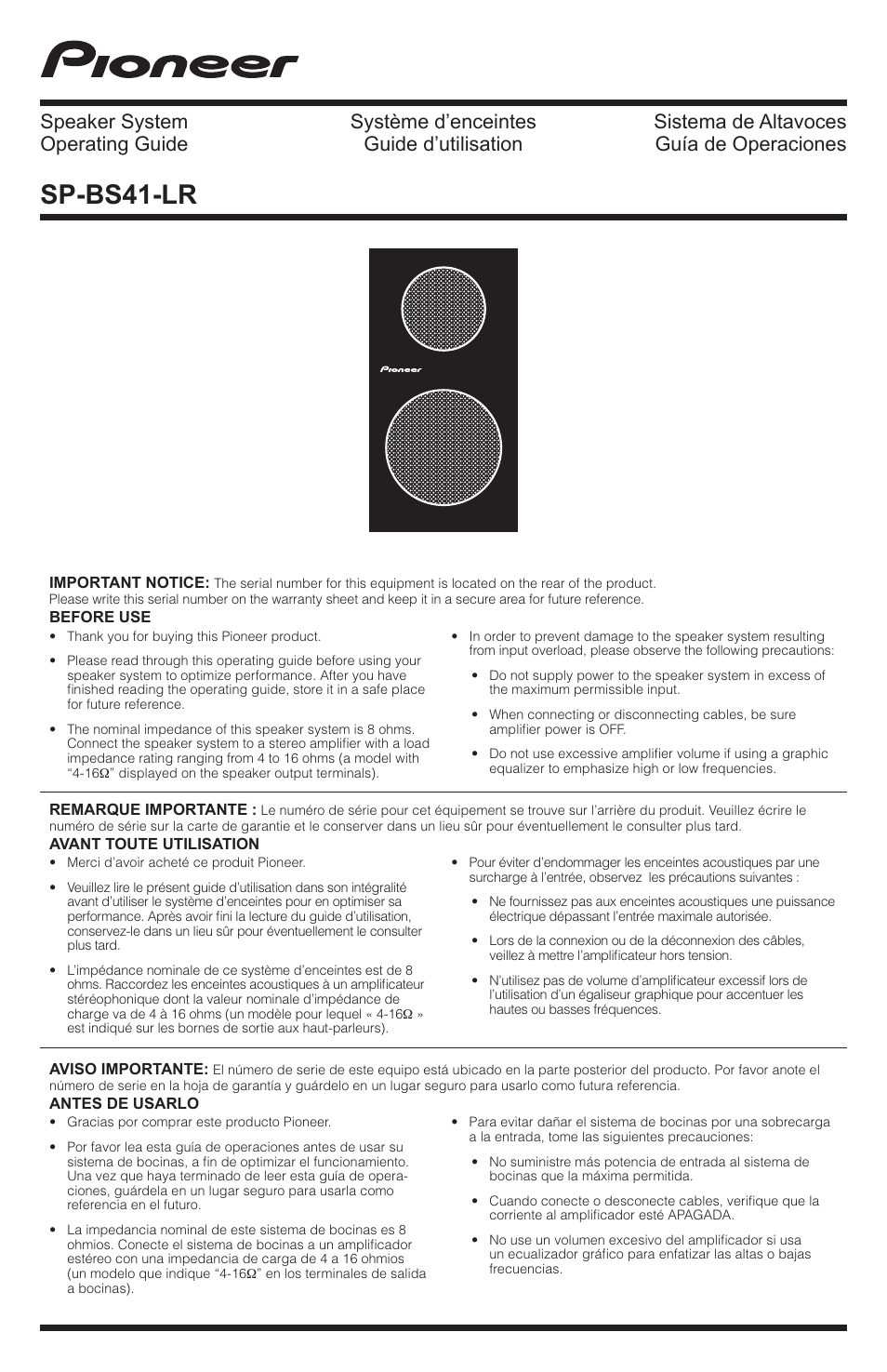 PYLE Audio SP-BS41-LR User Manual | 9 pages