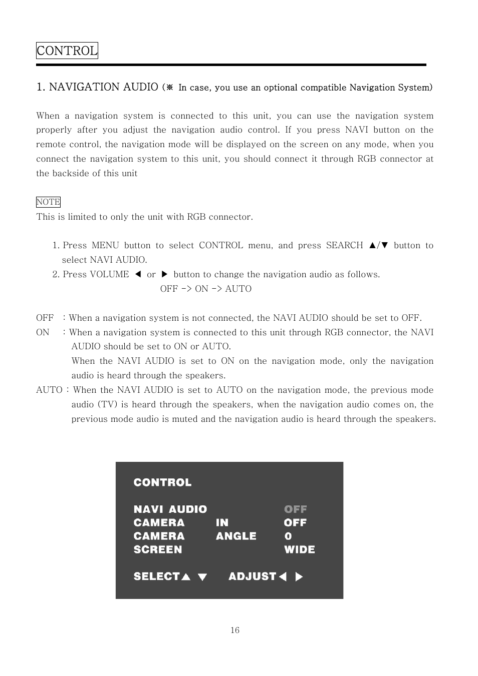 Control | PYLE Audio PLTV7.5DIN User Manual | Page 16 / 31