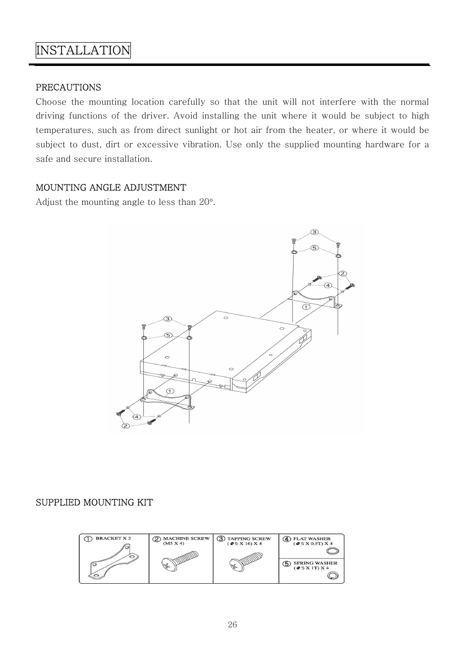 Installation | PYLE Audio PLTV7.5DIN User Manual | Page 26 / 31