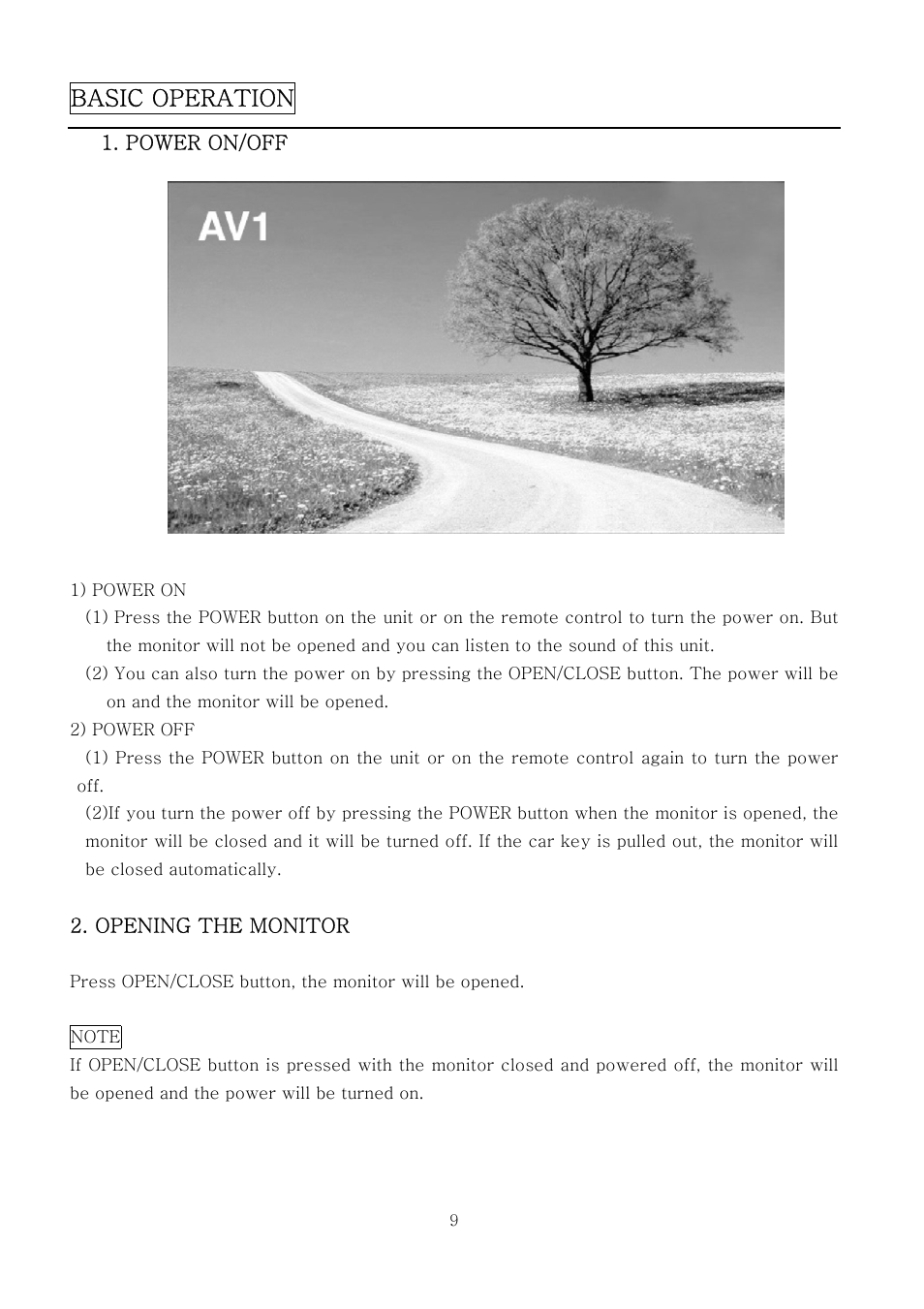 Basic operation | PYLE Audio PLTV7.5DIN User Manual | Page 9 / 31