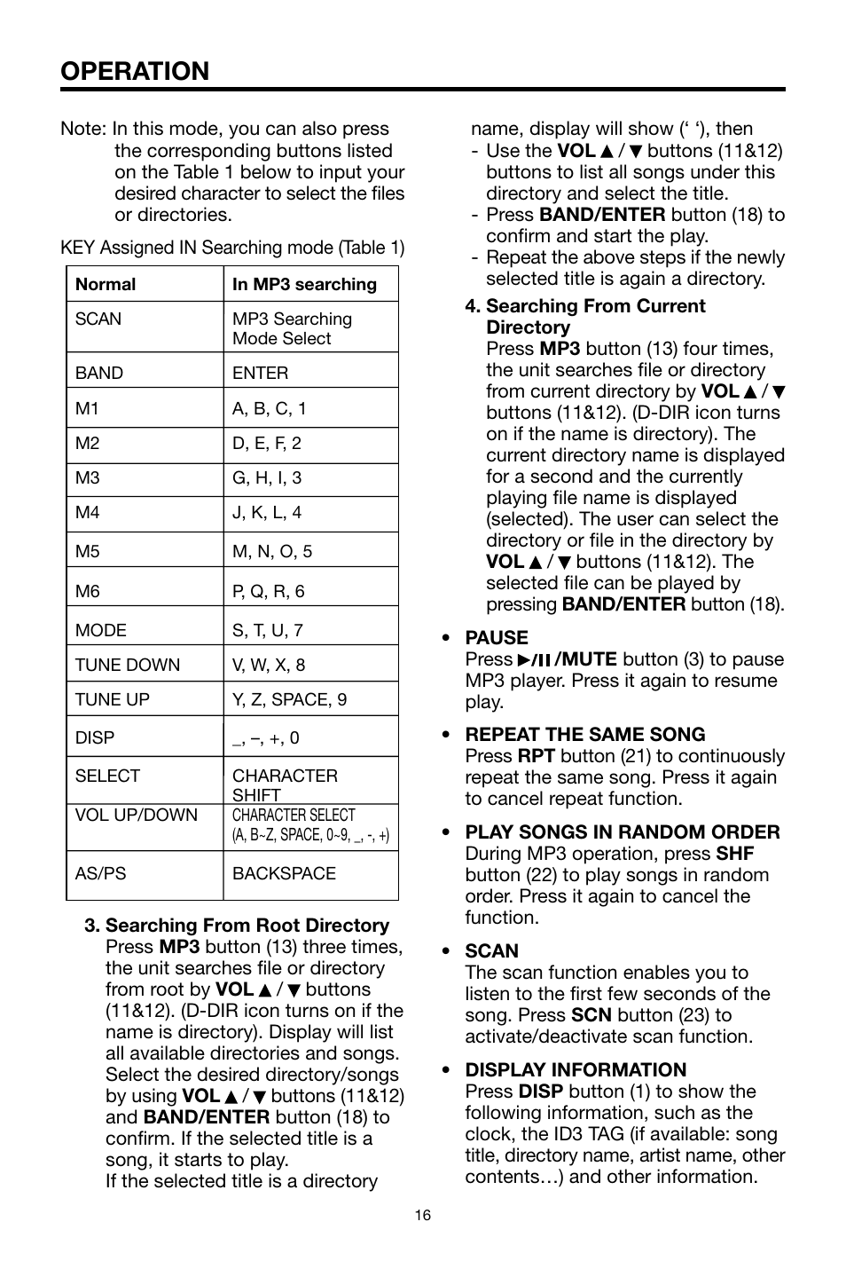Operation | PYLE Audio PLCD18MRMP User Manual | Page 16 / 20