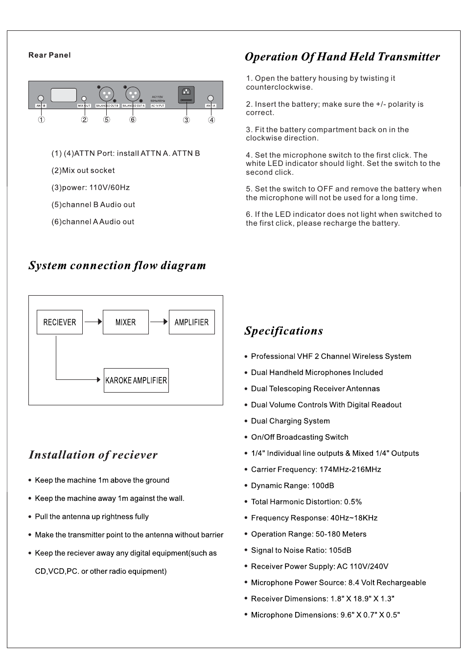 PYLE Audio PDWM 2250 User Manual | Page 2 / 2