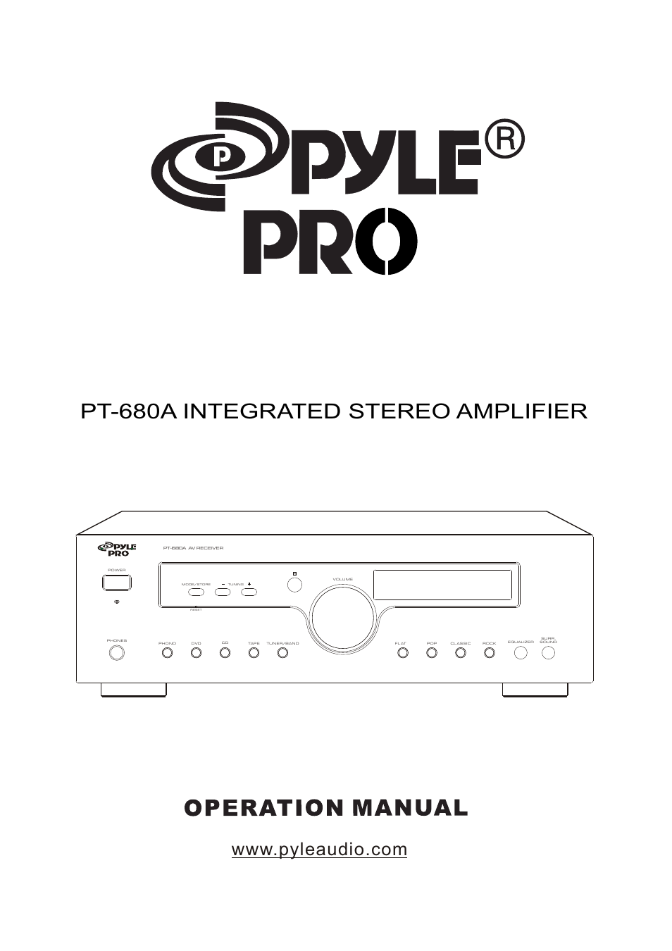 PYLE Audio PT-680A User Manual | 7 pages