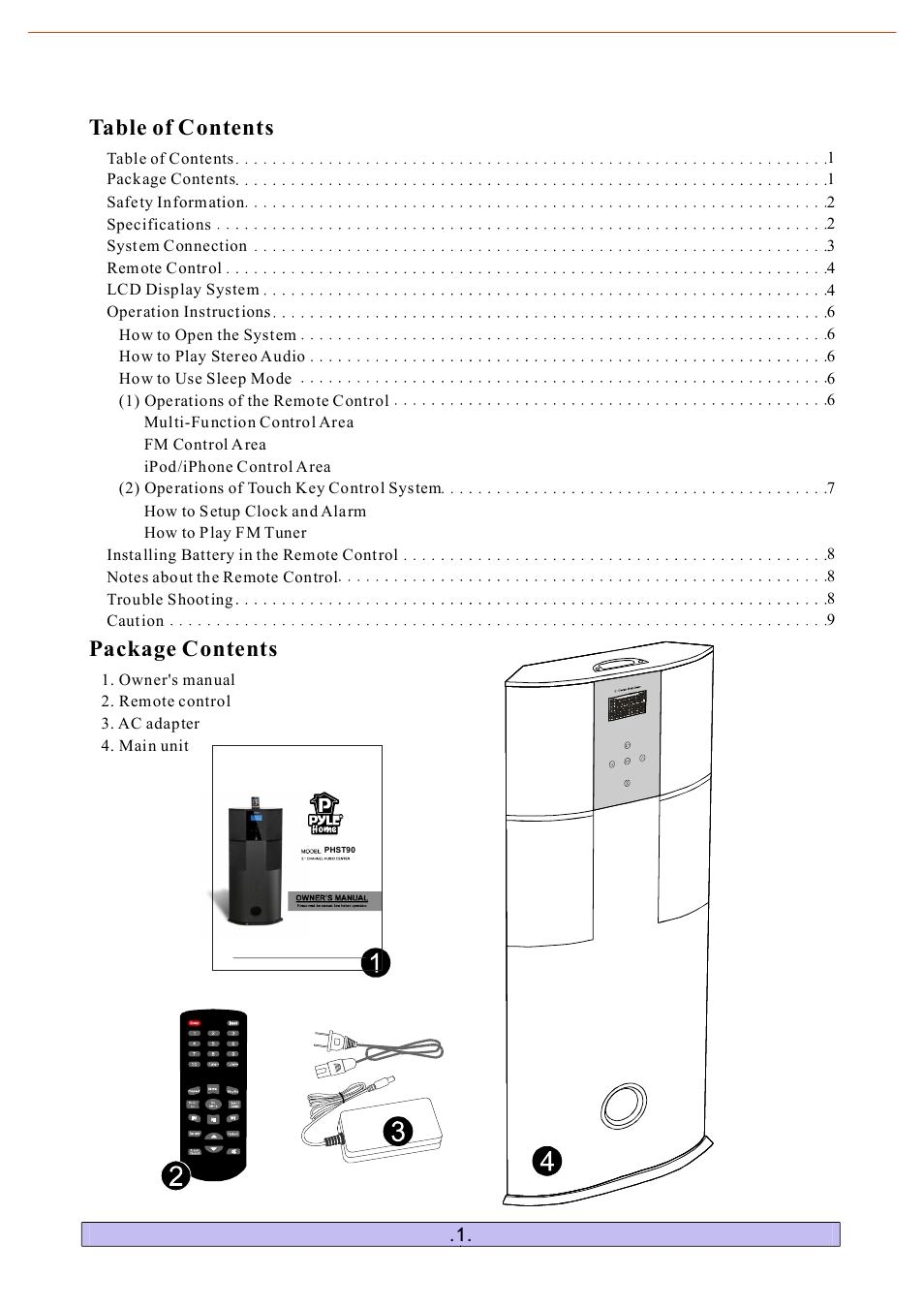 PYLE Audio PHST90IBGL User Manual | Page 3 / 12