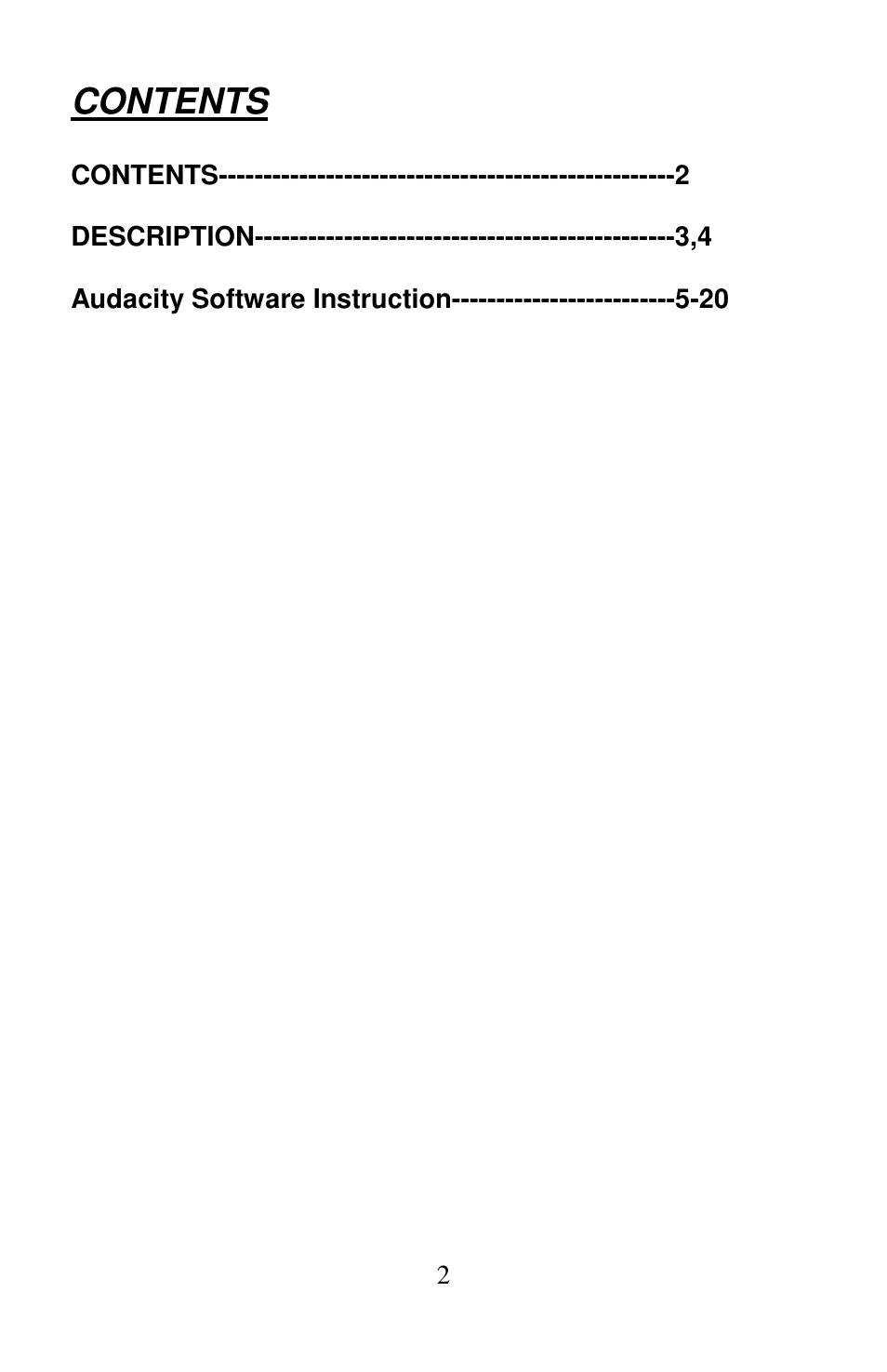 PYLE Audio PLTTB3U User Manual | Page 2 / 21