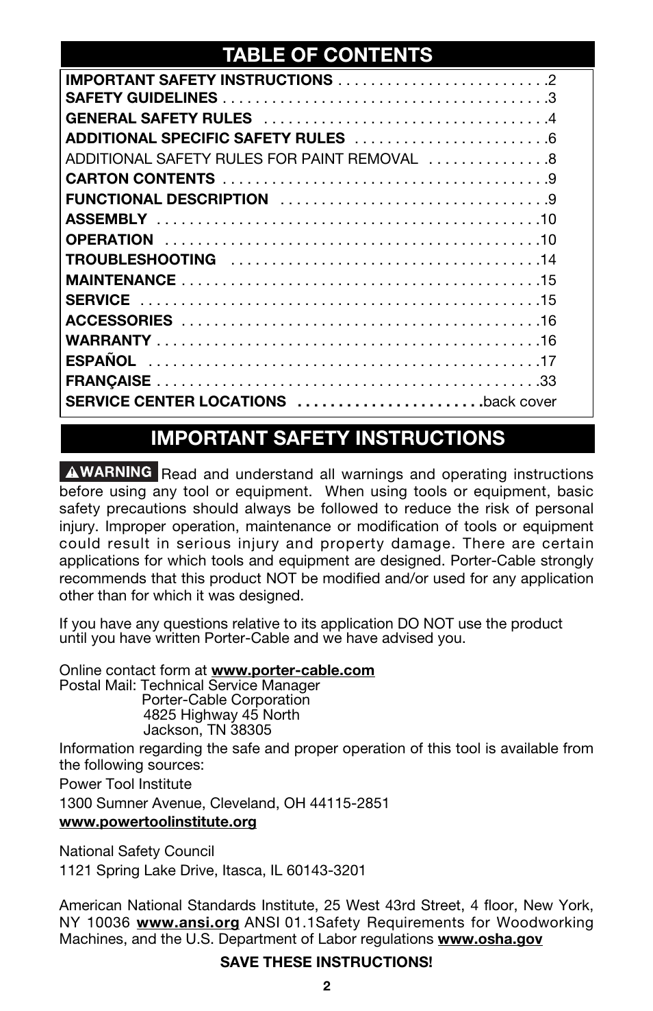 Table of contents important safety instructions | PYLE Audio 363 User Manual | Page 2 / 17
