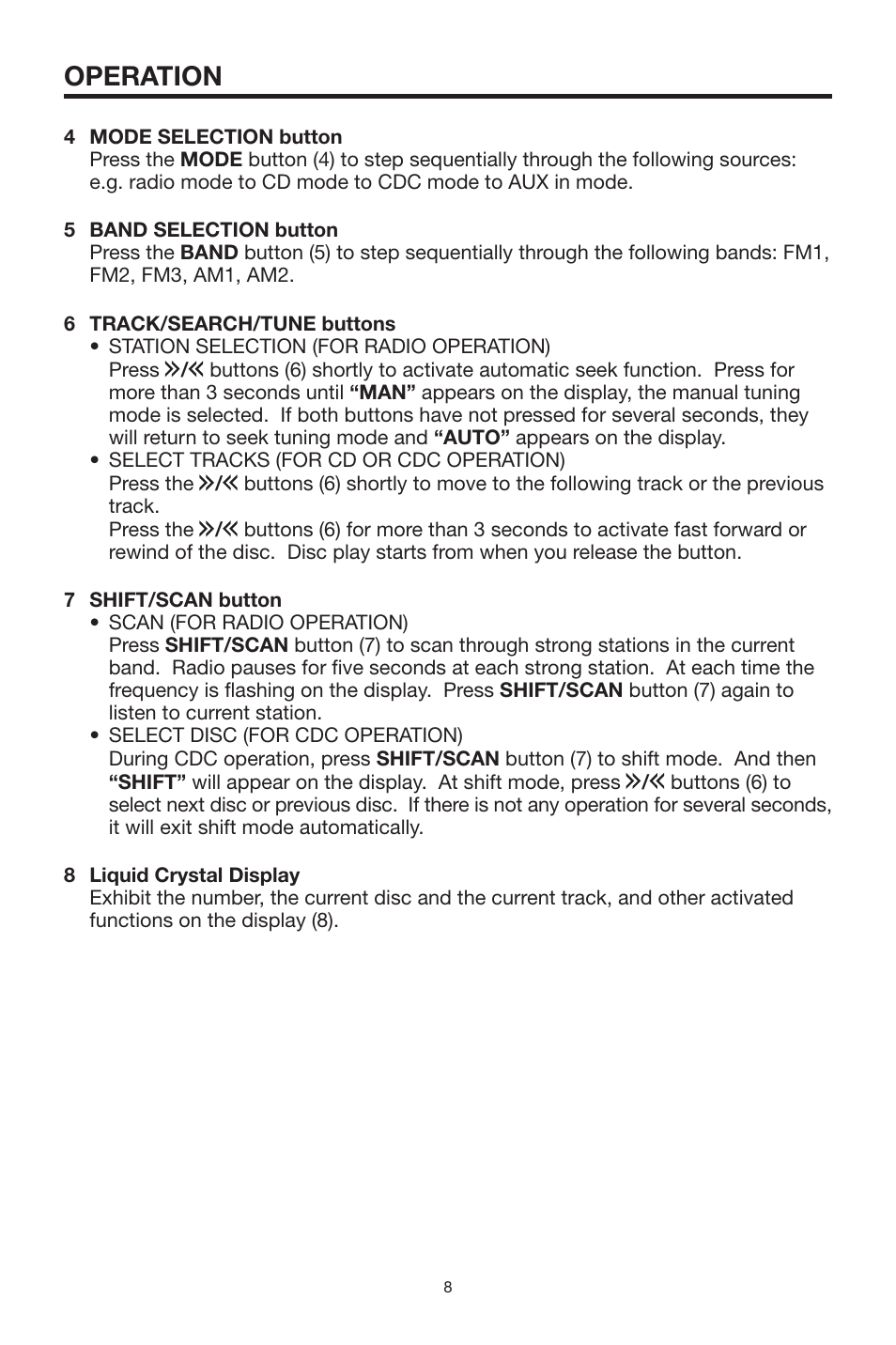 Operation | PYLE Audio PLCD19XMR User Manual | Page 8 / 18