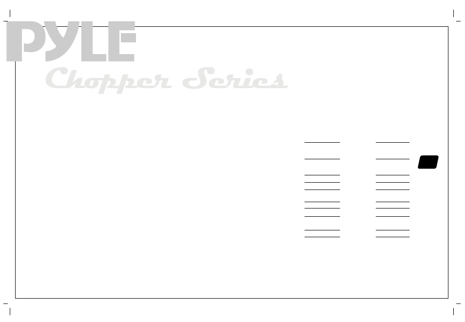 Features and specifications | PYLE Audio PYLE Chopper Series PLA2230 User Manual | Page 10 / 26