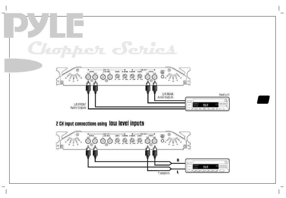 2/4 channel input connections | PYLE Audio PYLE Chopper Series PLA2230 User Manual | Page 16 / 26