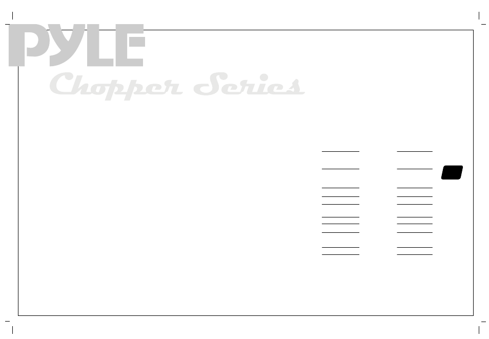 Features and specifications | PYLE Audio PYLE Chopper Series PLA2230 User Manual | Page 8 / 26