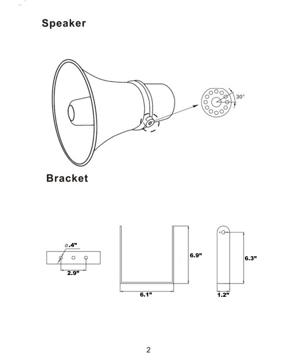 PYLE Audio PHSP101T User Manual | Page 2 / 3