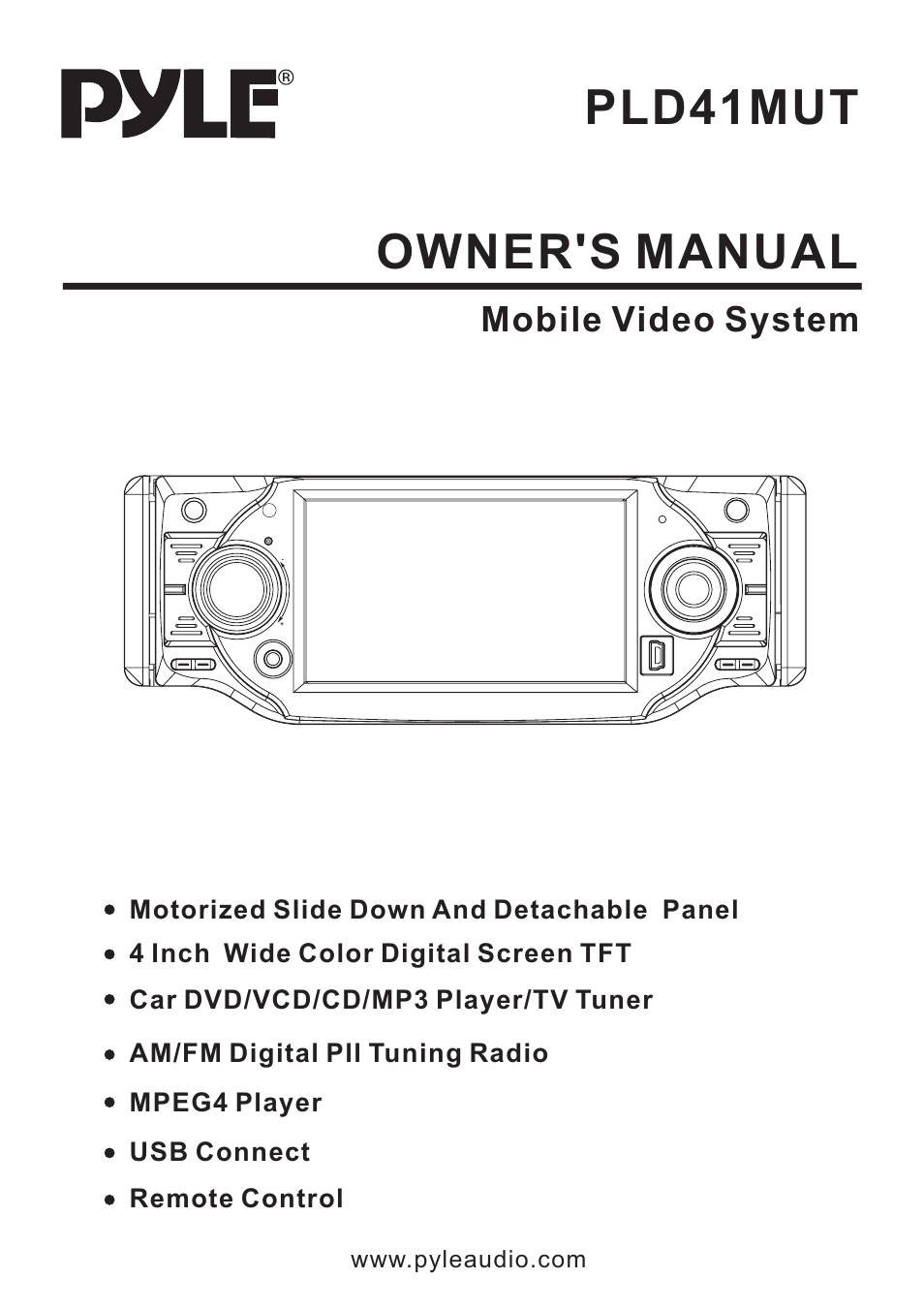 PYLE Audio Mobile Video System PLD41MUT User Manual | 26 pages
