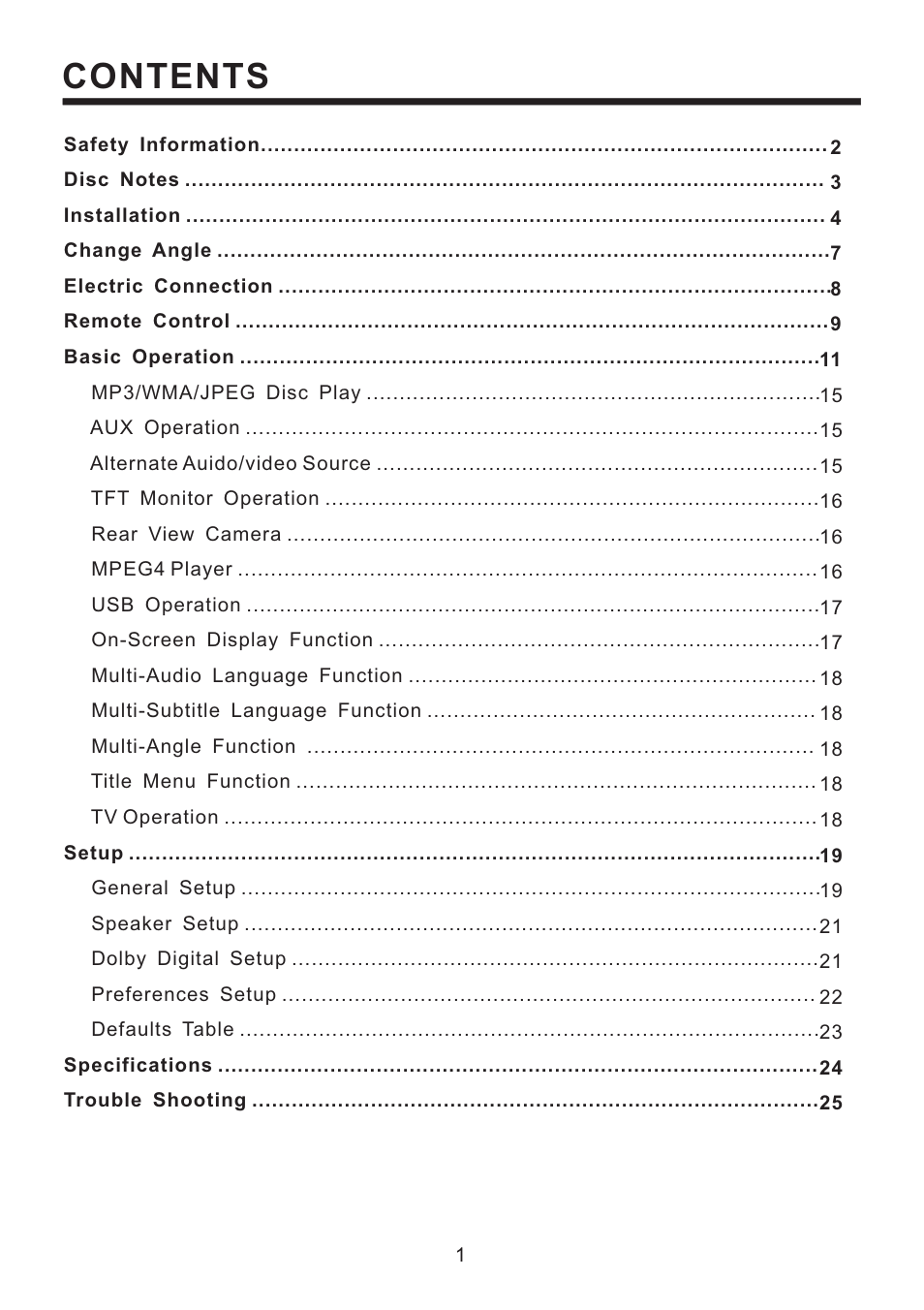 PYLE Audio Mobile Video System PLD41MUT User Manual | Page 2 / 26