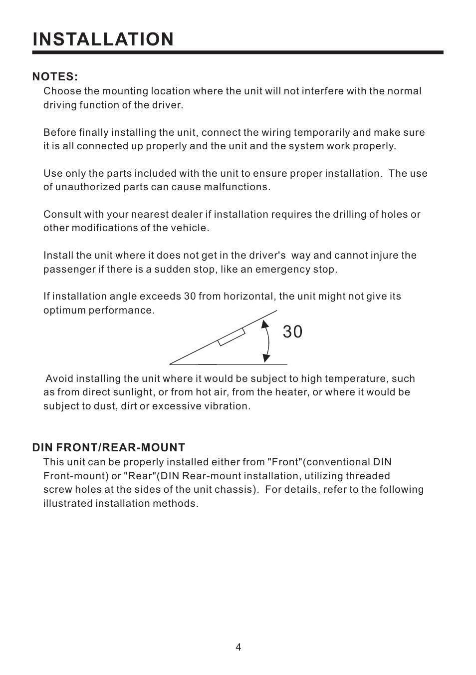 Installation | PYLE Audio Mobile Video System PLD41MUT User Manual | Page 5 / 26