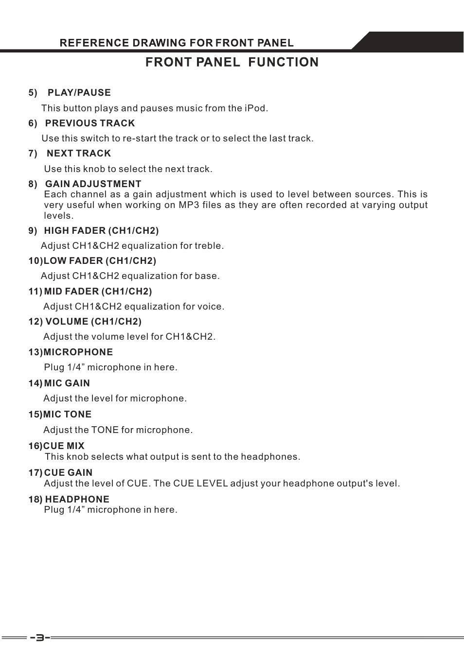 PYLE Audio 2 Channel Dual iPod DJ Mixer PDMXi4U User Manual | Page 3 / 5