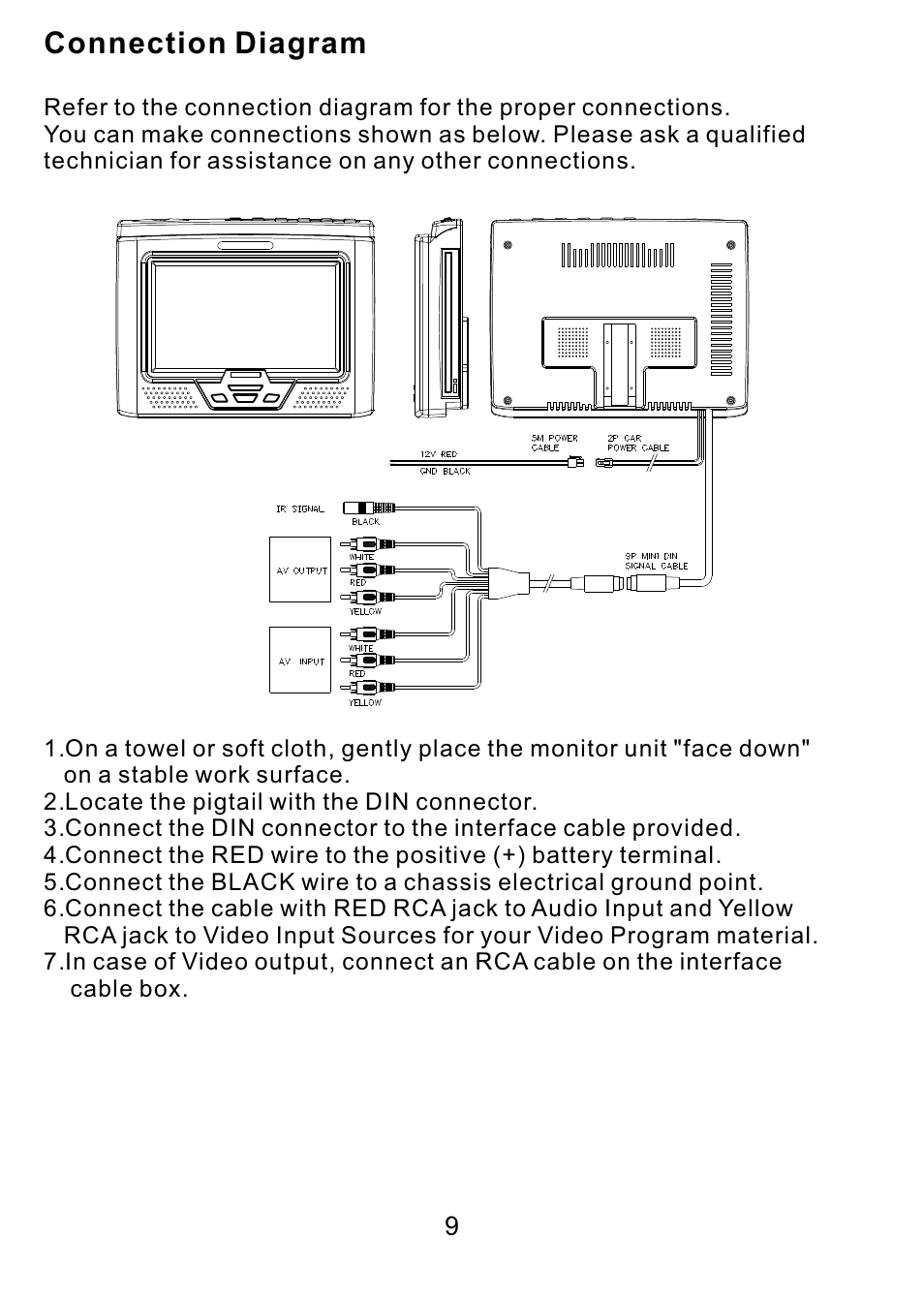 Connection diagram | PYLE Audio PLDVD7M User Manual | Page 10 / 12