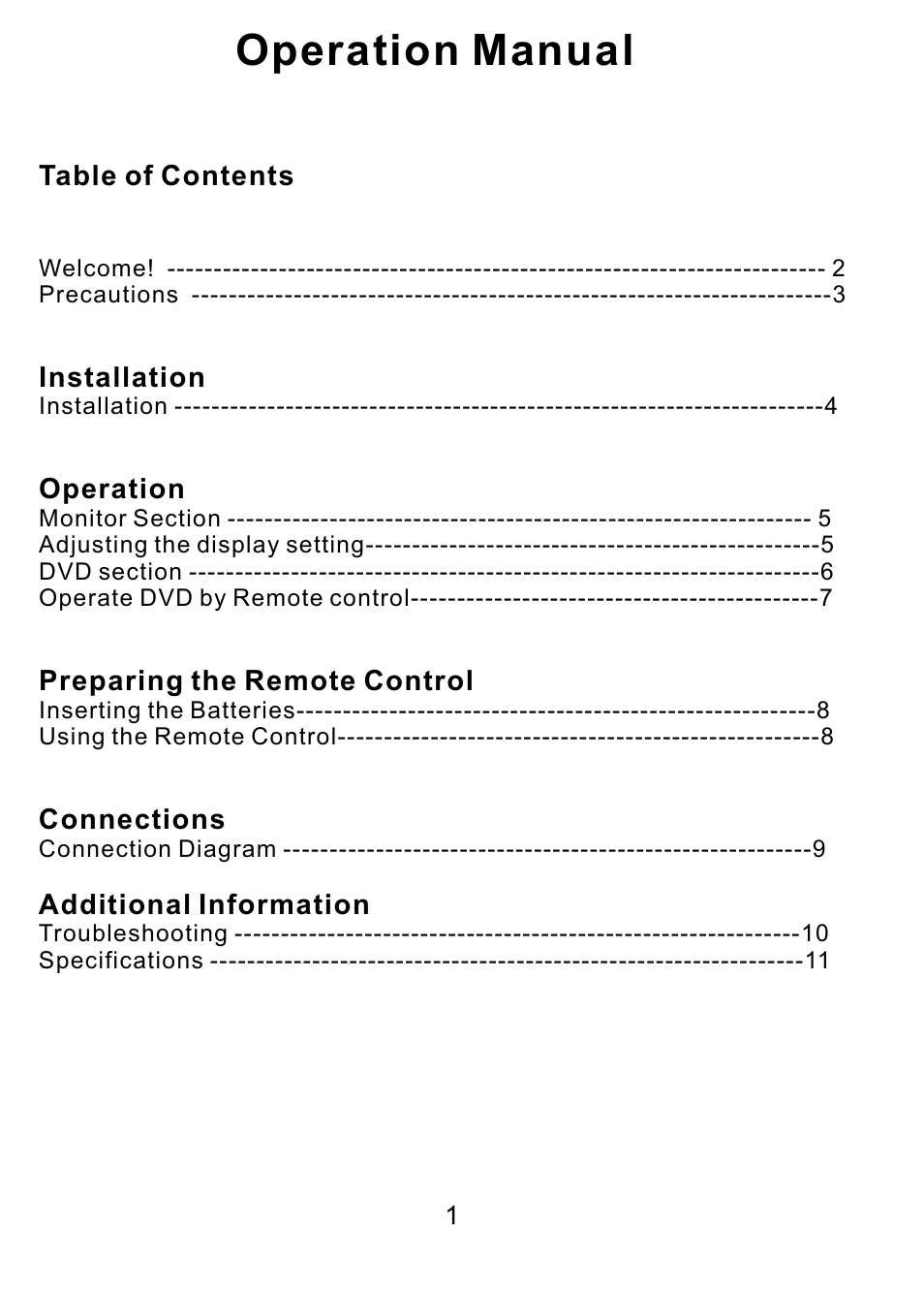 Operation manual | PYLE Audio PLDVD7M User Manual | Page 2 / 12