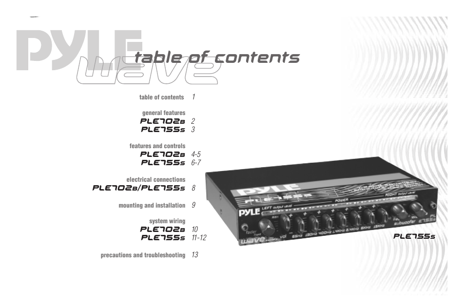 PYLE Audio PLE702B User Manual | Page 3 / 16