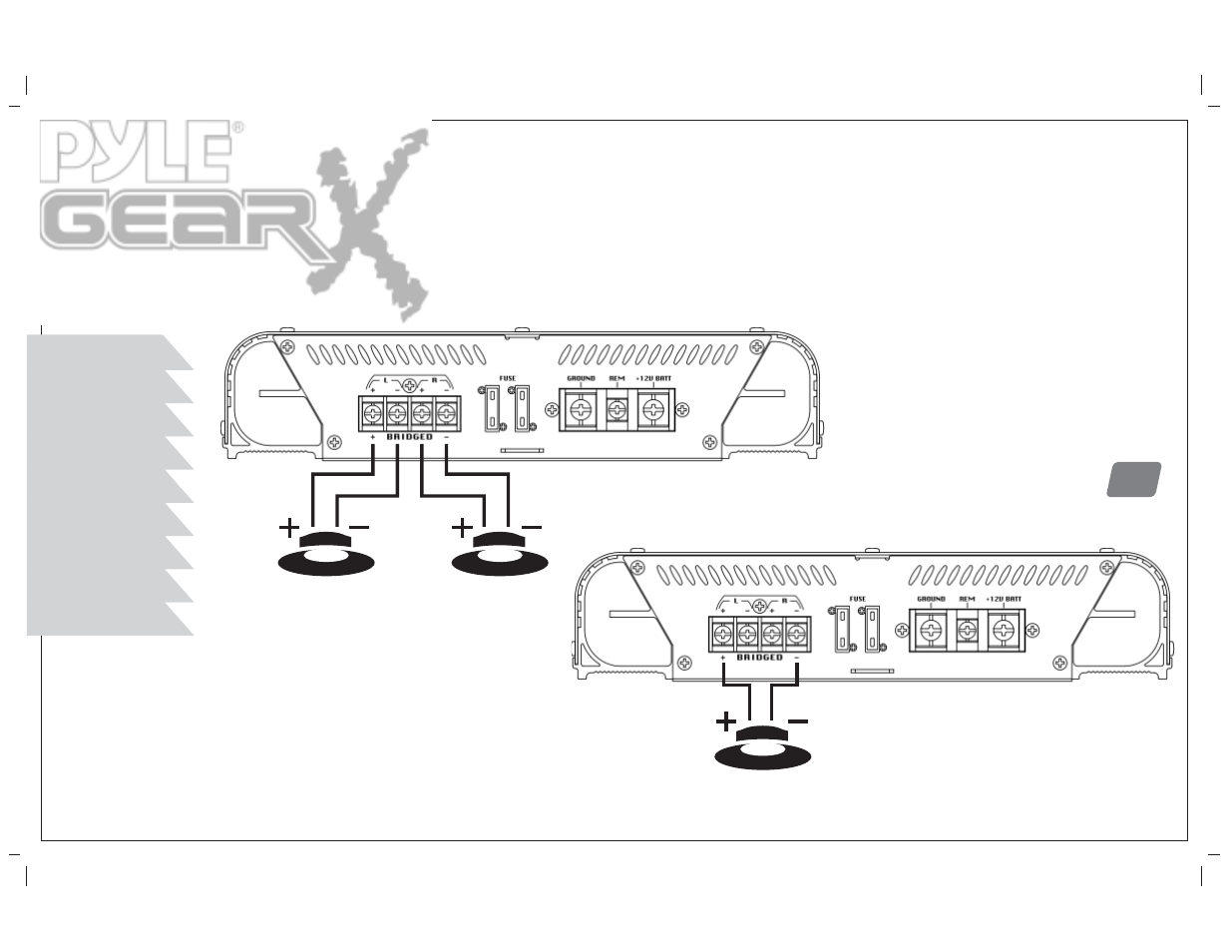 Speaker connections | PYLE Audio PLA-4300D User Manual | Page 33 / 39