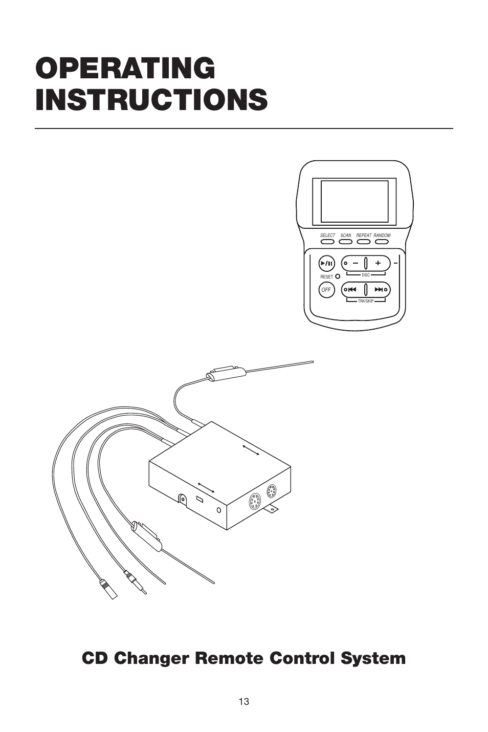 Operating instructions, Cd changer remote control system | PYLE Audio PLCD20CH User Manual | Page 13 / 24