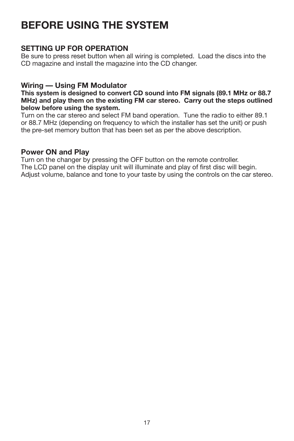 Before using the system | PYLE Audio PLCD20CH User Manual | Page 17 / 24