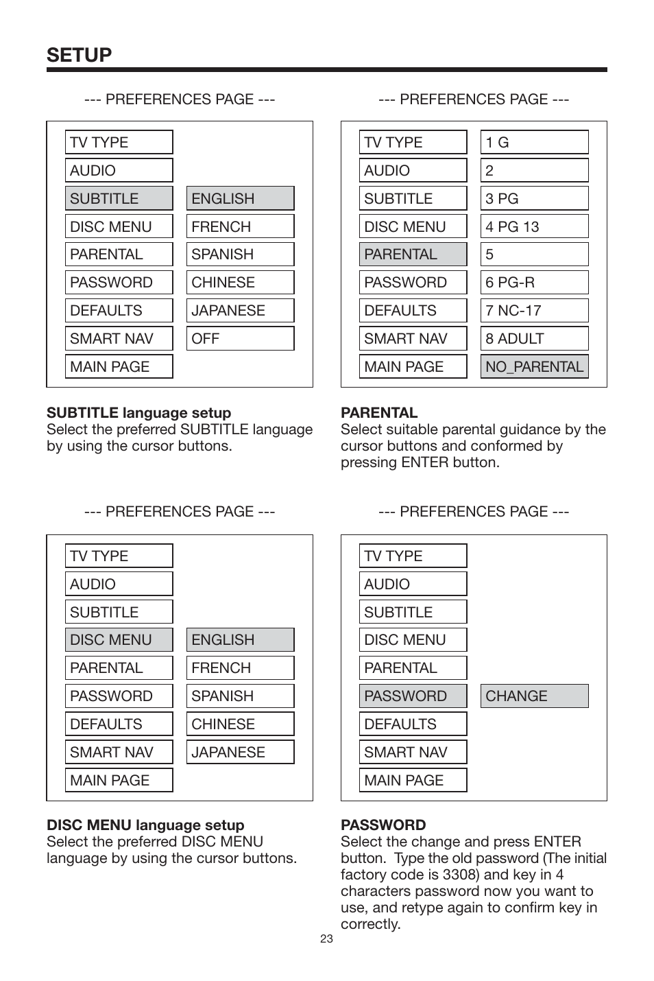 Setup | PYLE Audio PLTVD5P User Manual | Page 23 / 26