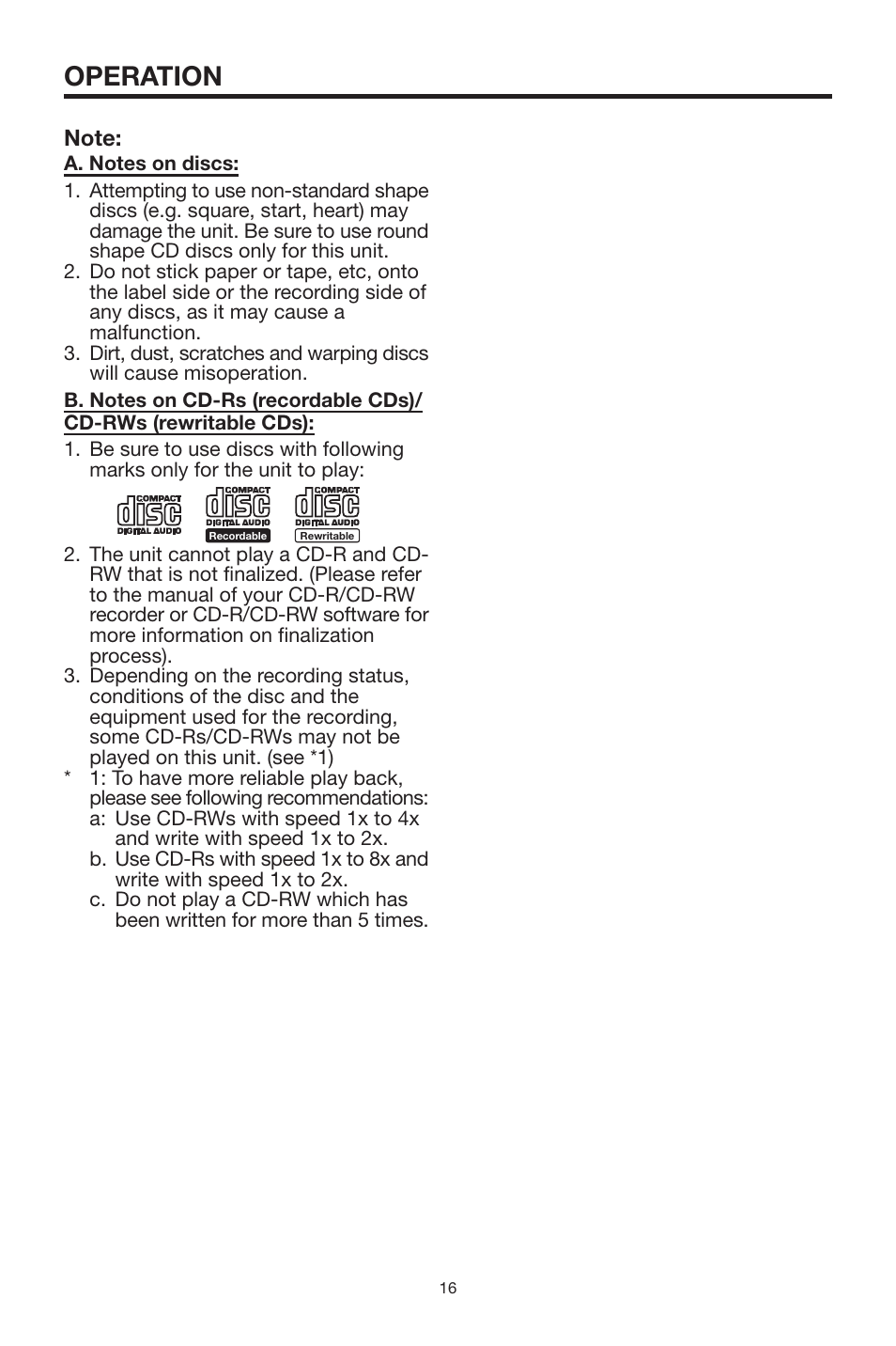 Operation | PYLE Audio PYLE Hydra Series PLCD22MRP User Manual | Page 16 / 18