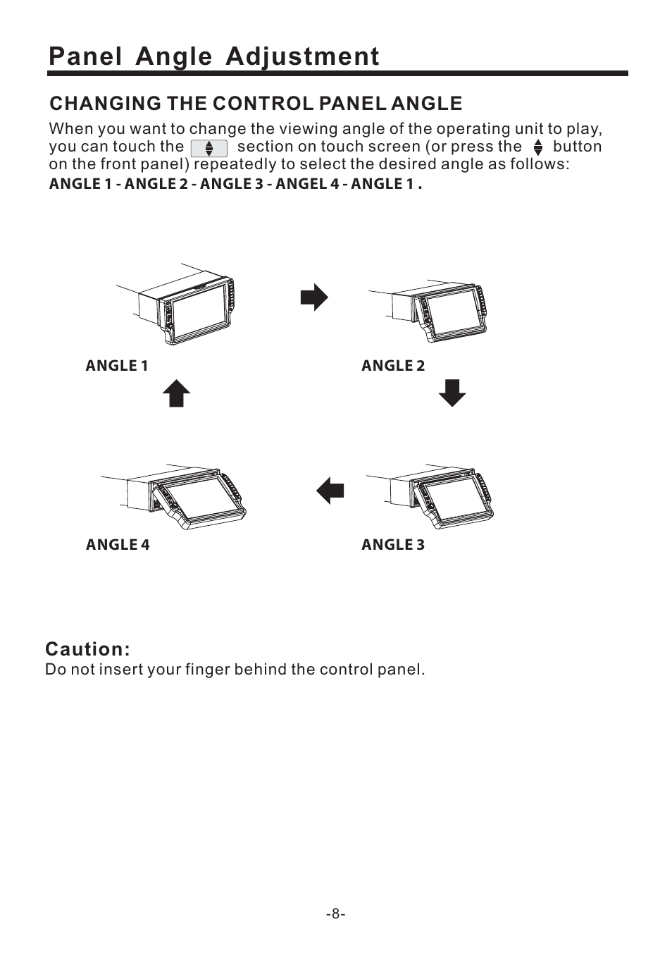 Panel angle adjustment | PYLE Audio PLD70BT User Manual | Page 9 / 40