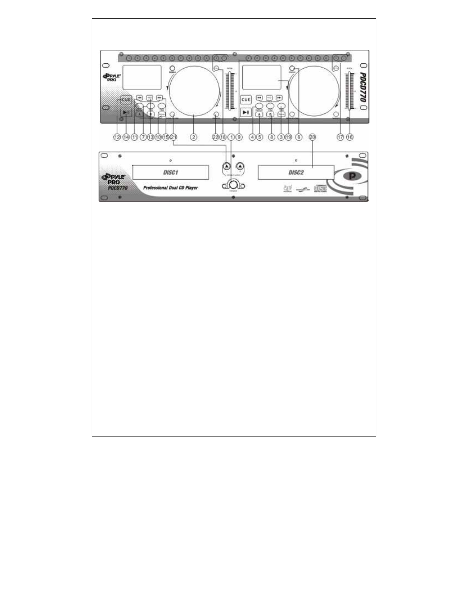 Important, Cd player function | PYLE Audio PDCD770 User Manual | Page 2 / 6