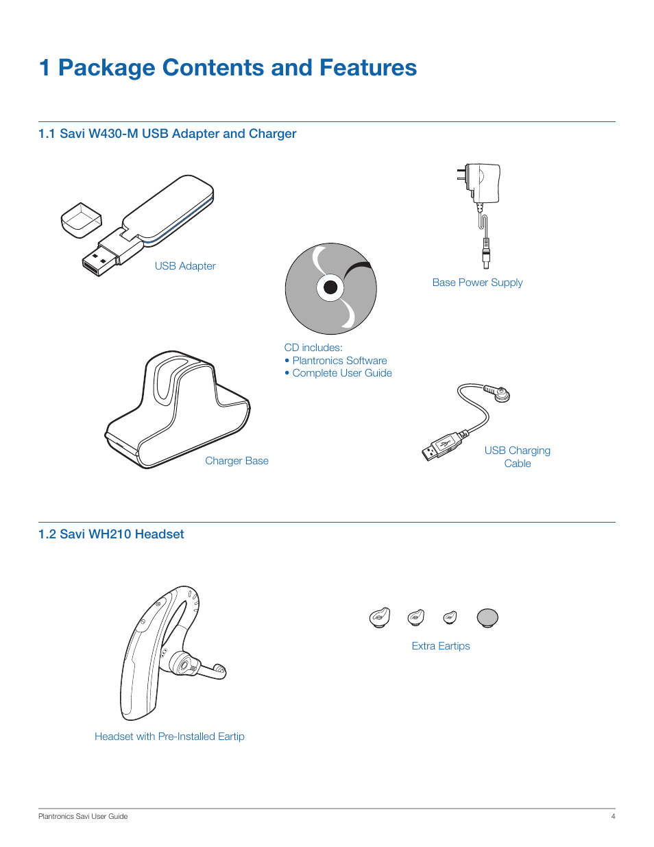 1 package contents and features | PYLE Audio W430-M User Manual | Page 4 / 19