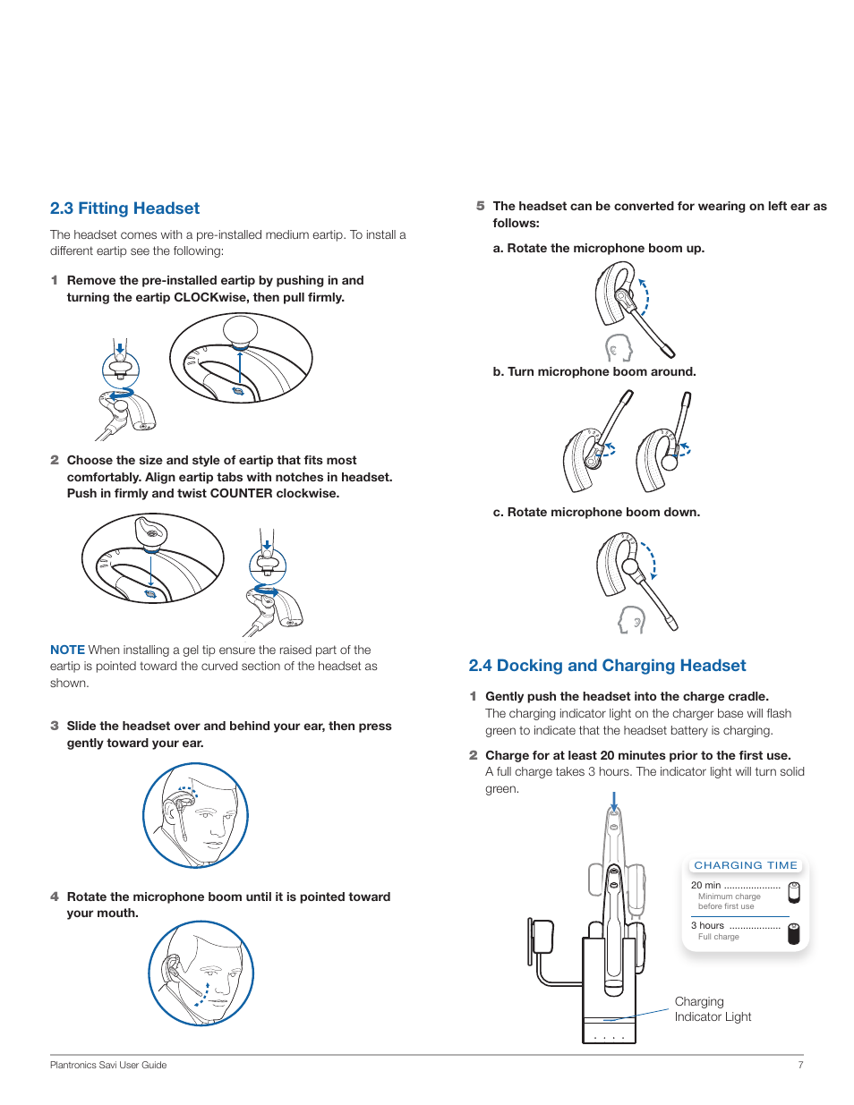 3 fitting headset, 4 docking and charging headset | PYLE Audio W430-M User Manual | Page 7 / 19