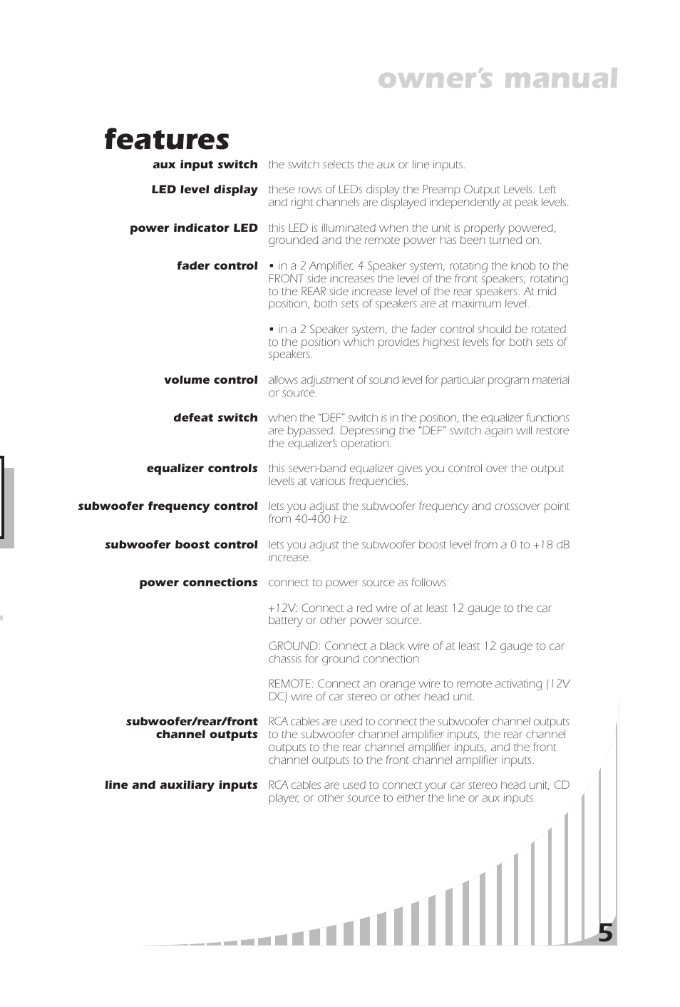 Features owner’s manual | PYLE Audio PLE520P User Manual | Page 7 / 16