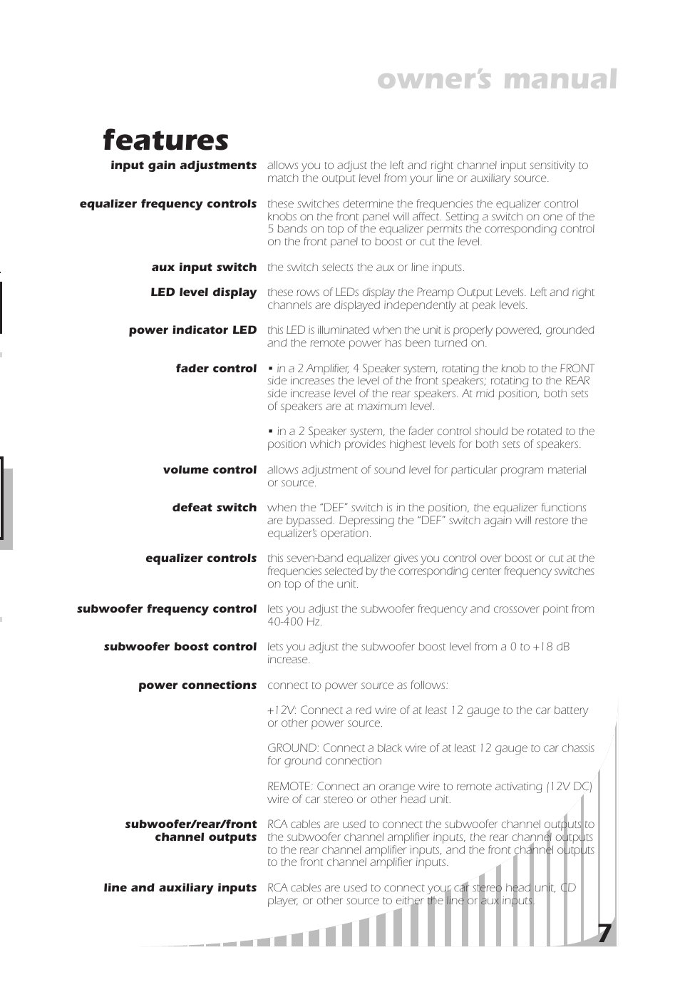Features owner’s manual | PYLE Audio PLE520P User Manual | Page 9 / 16