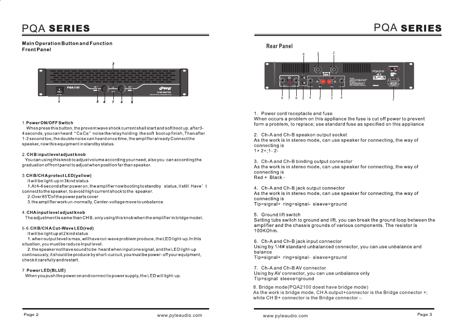 PYLE Audio PQA3100 User Manual | Page 3 / 4