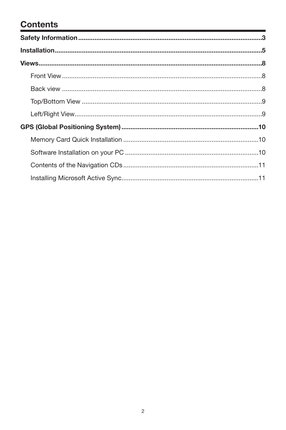 PYLE Audio Global Positioning System PLNV35 User Manual | Page 2 / 12
