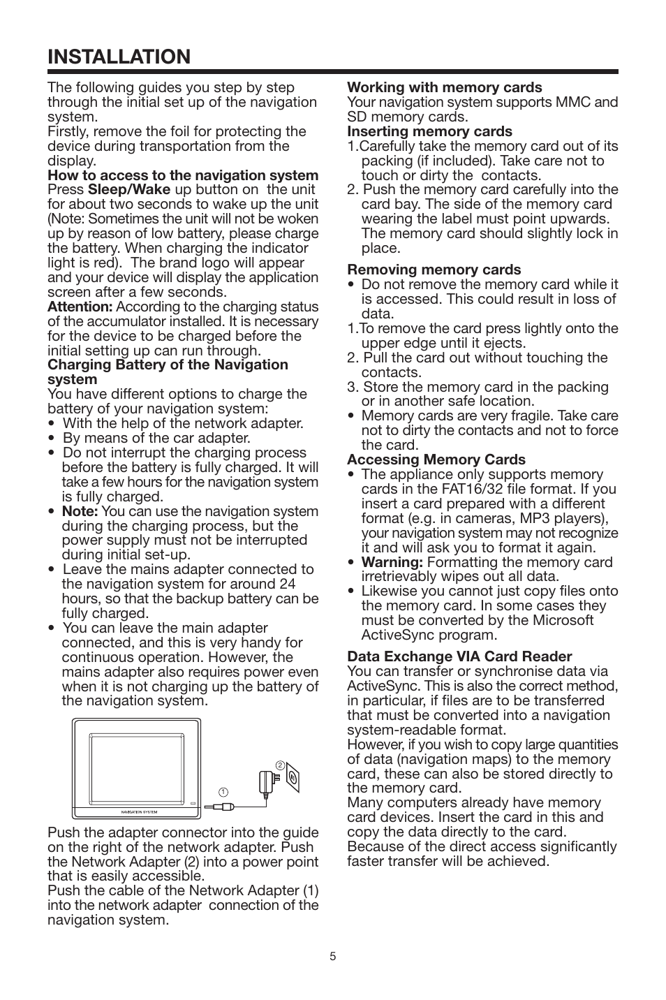 Installation | PYLE Audio Global Positioning System PLNV35 User Manual | Page 5 / 12