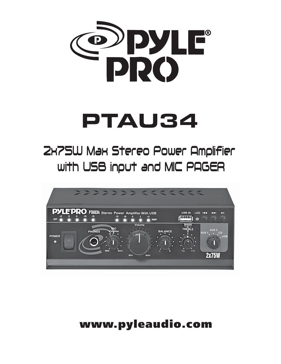 PYLE Audio PTAU34 User Manual | 8 pages