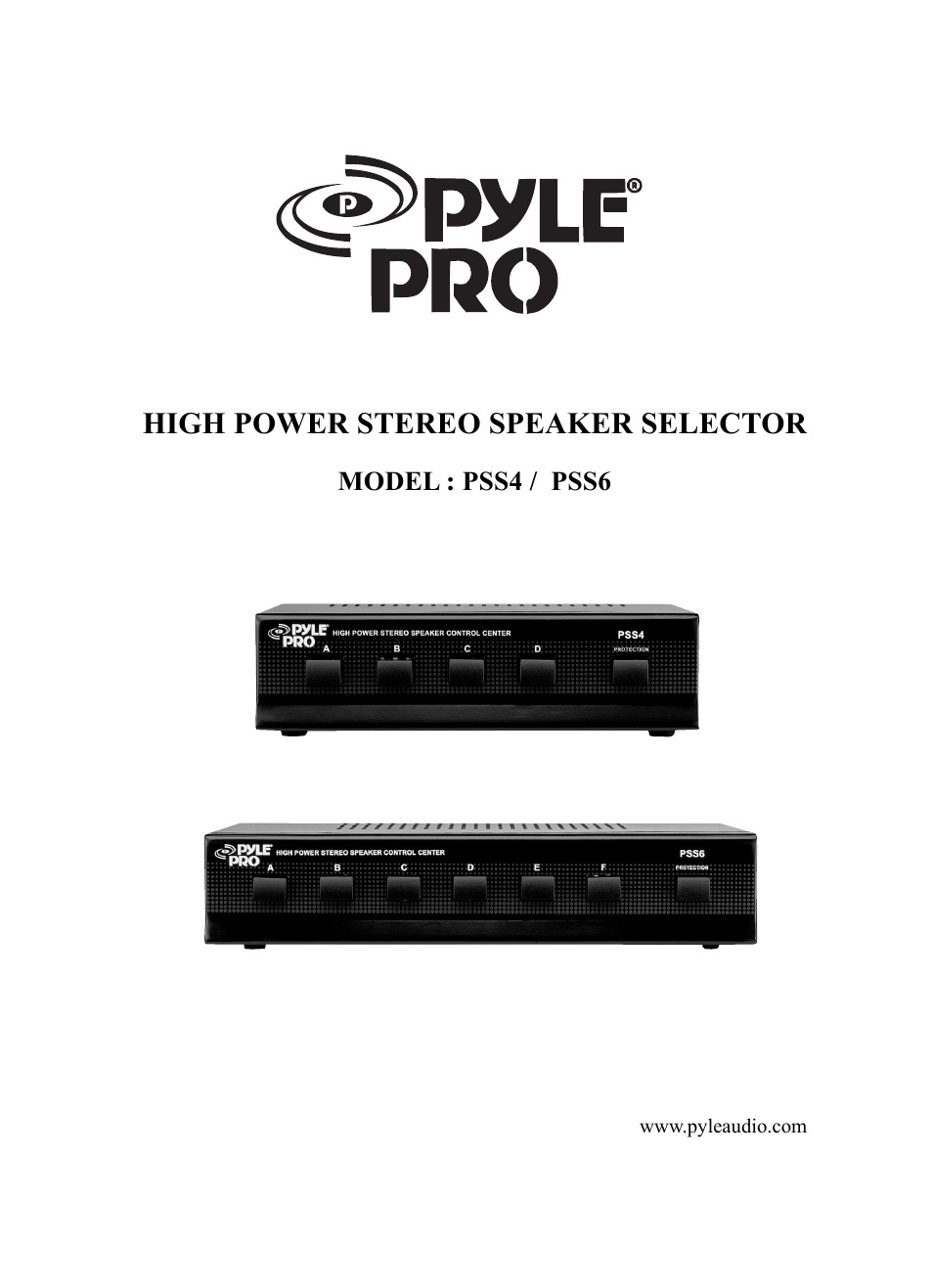 PYLE Audio PSS6 User Manual | 7 pages
