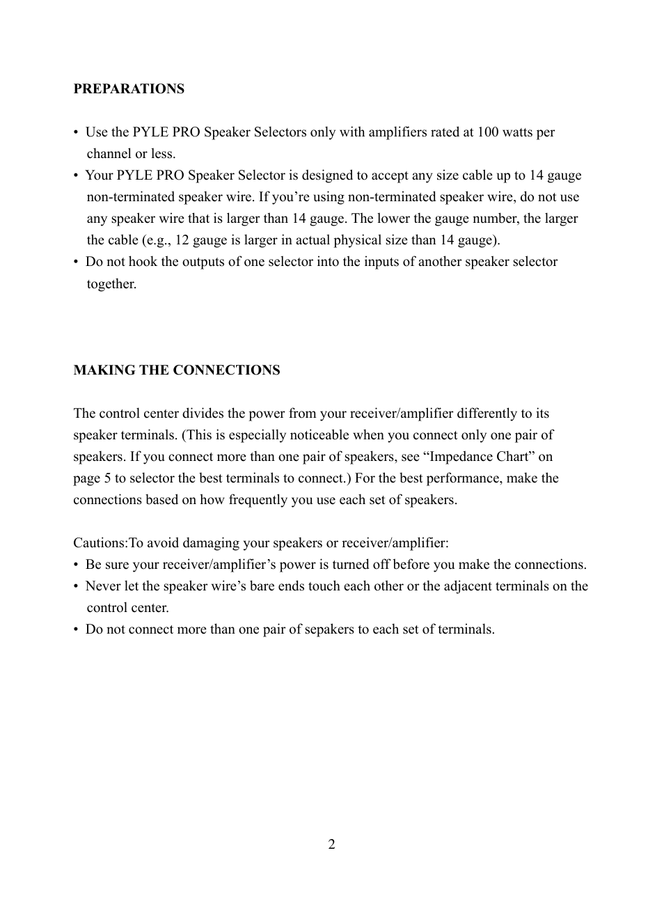 PYLE Audio PSS6 User Manual | Page 3 / 7