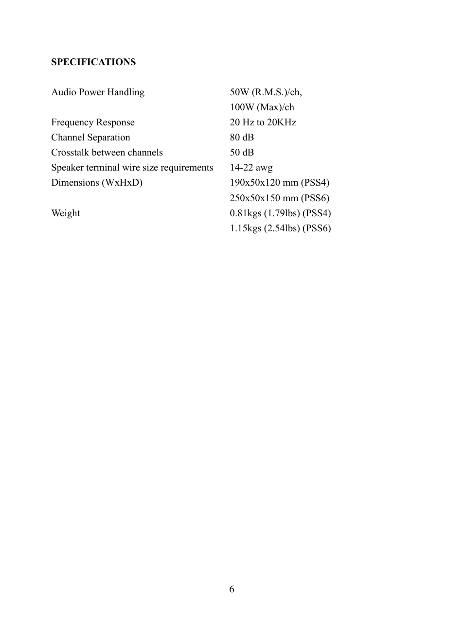 PYLE Audio PSS6 User Manual | Page 7 / 7