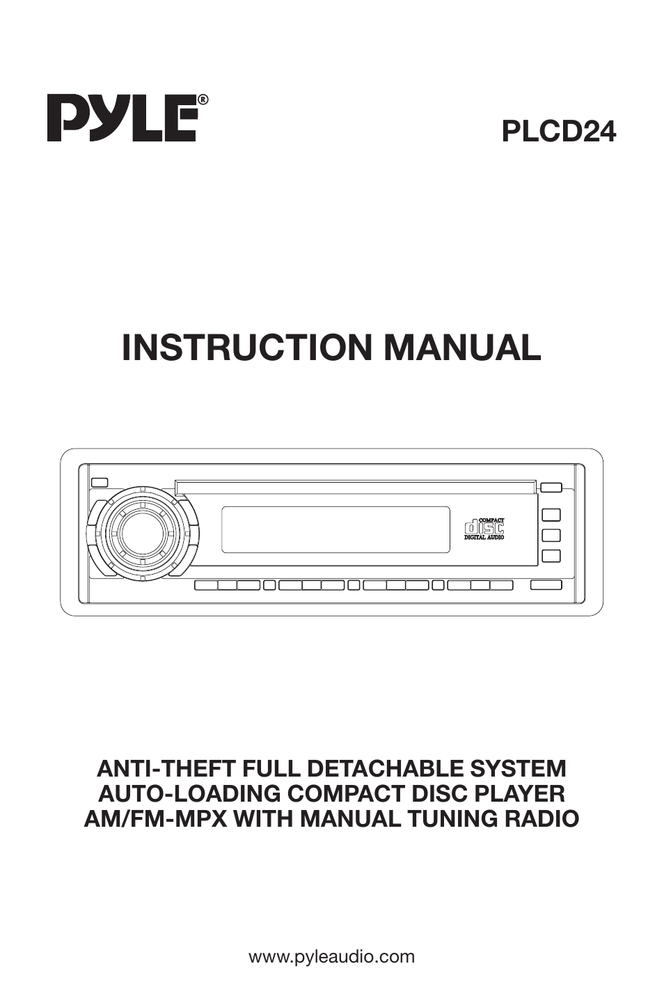 PYLE Audio PLCD24 User Manual | 12 pages
