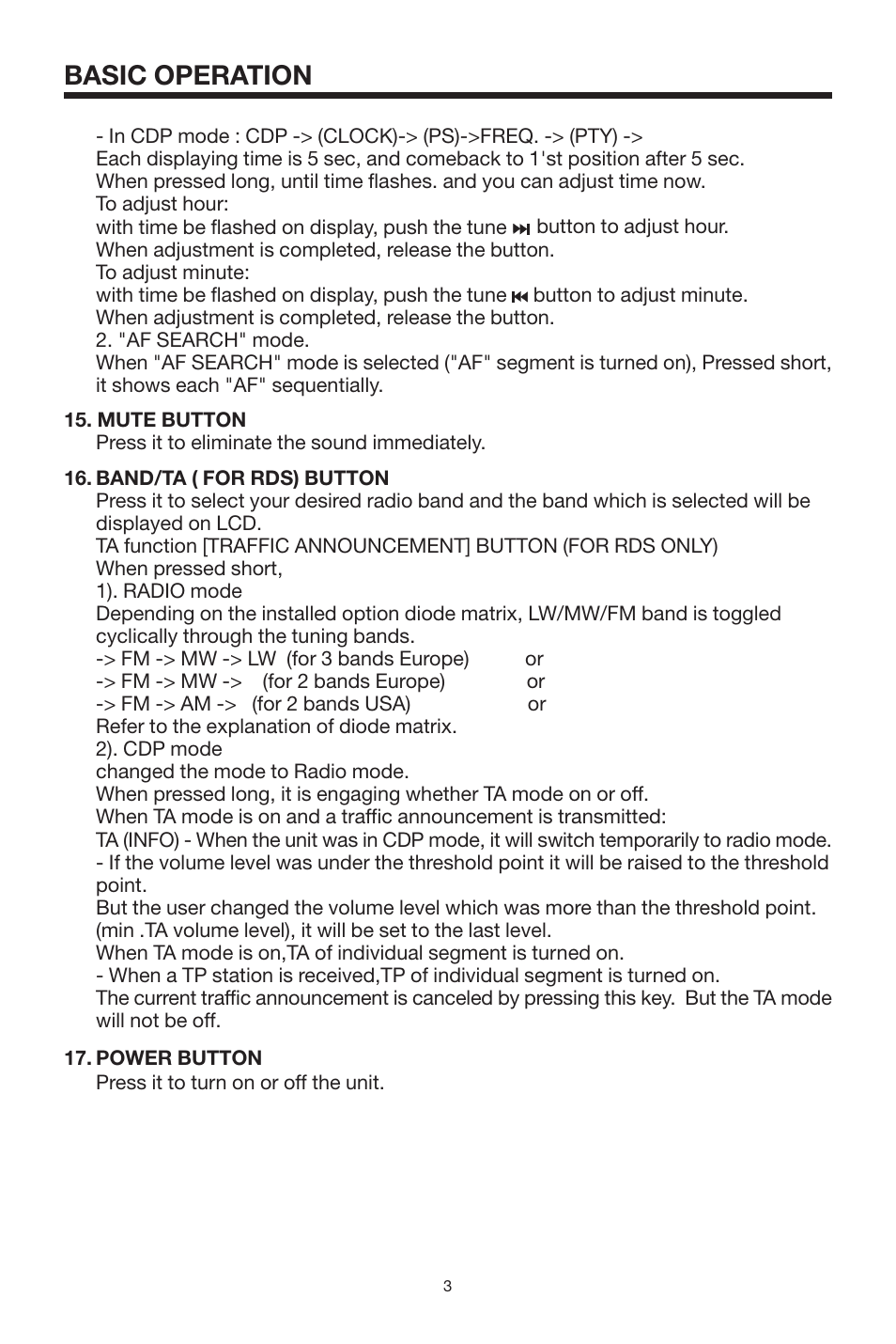 Basic operation | PYLE Audio PLCD24 User Manual | Page 4 / 12