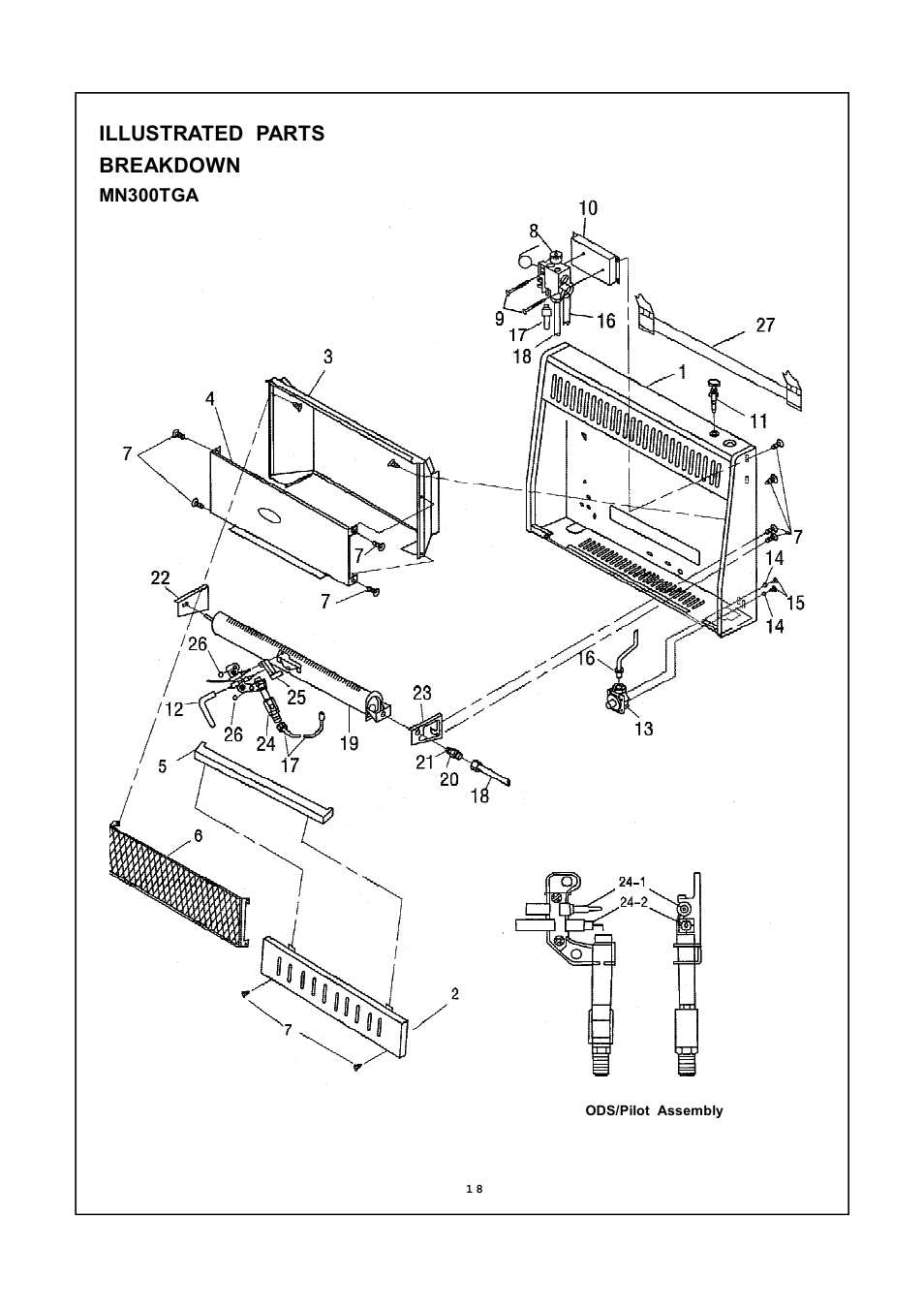 Illustrated parts breakdown | PYLE Audio MN300HGA User Manual | Page 18 / 22