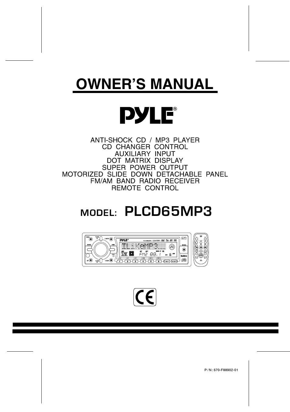 PYLE Audio PLCD65MP3 User Manual | 6 pages