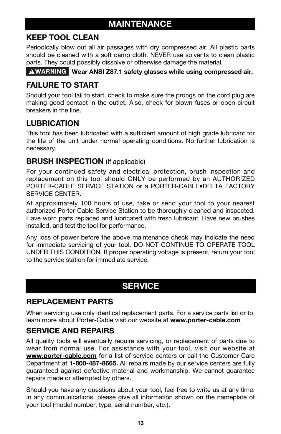 Maintenance service | PYLE Audio SPEED-BLOC 330 User Manual | Page 13 / 15