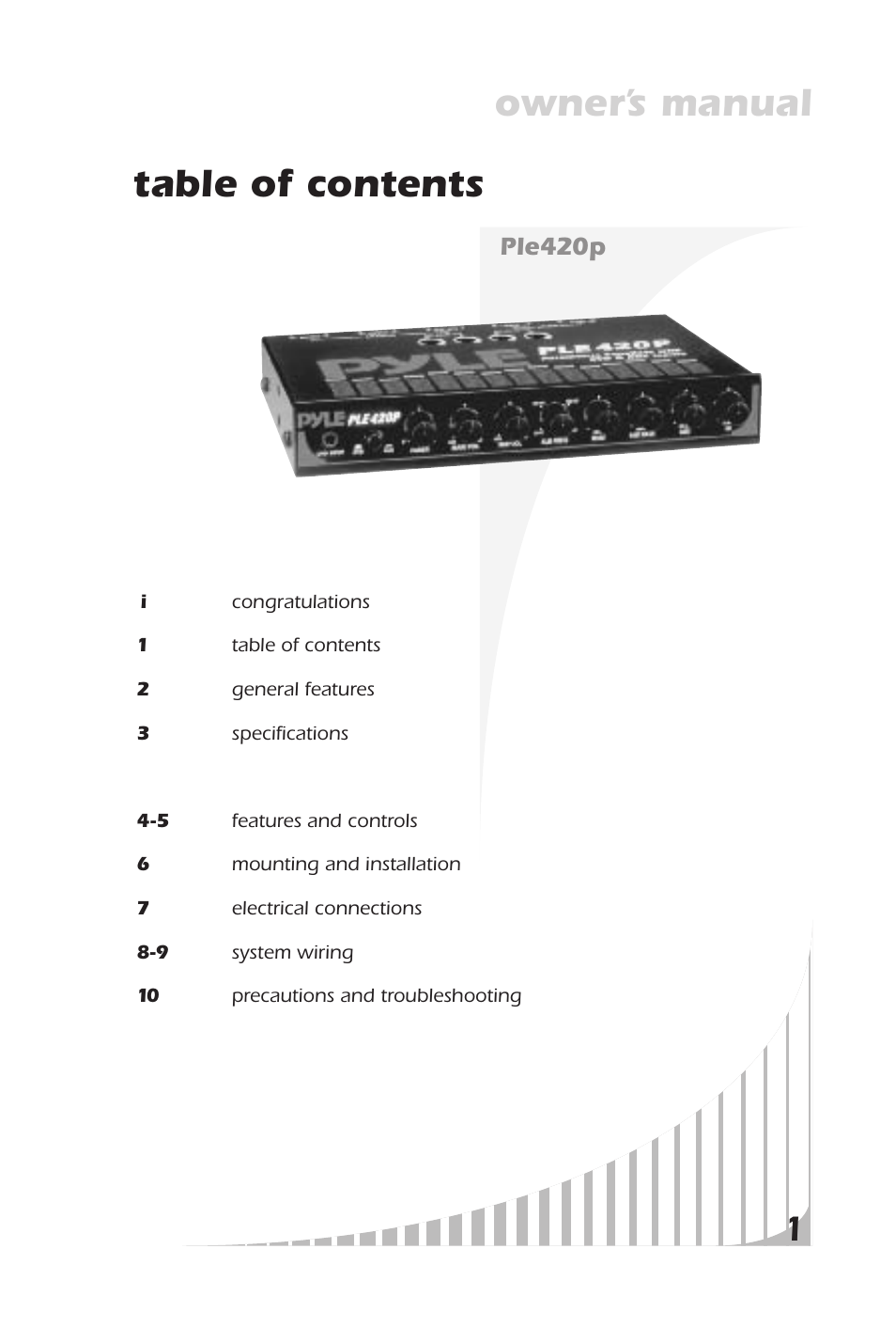 PYLE Audio ple420p User Manual | Page 3 / 14